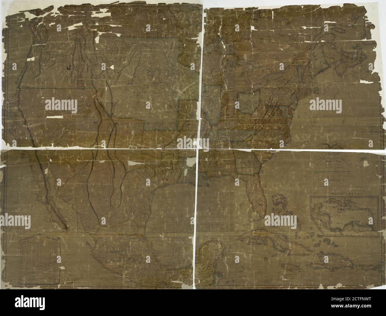 Karte der Vereinigten Staaten : mit den angrenzenden britischen und spanischen Besitzungen, Standbild, Maps, 1823, Vallance, J. (John) (1770-1823), Melish, John (1771-1822 ), Tanner, Henry Schenck (1786-1858 Stockfoto