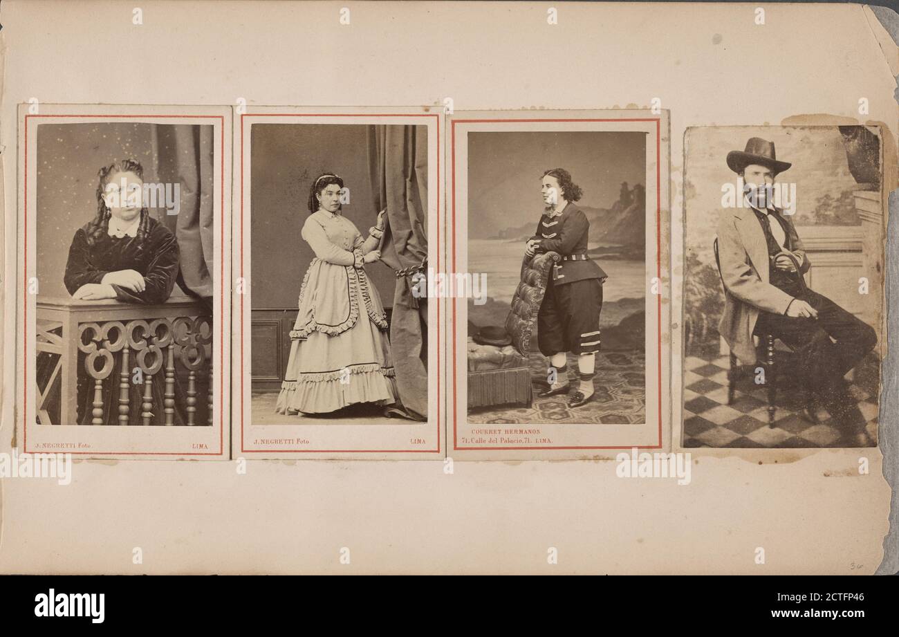 Unidentifiziertes Porträt, Standbild, Fotografien, 1868, Negretti, José, aktiv 1860er Jahre Stockfoto