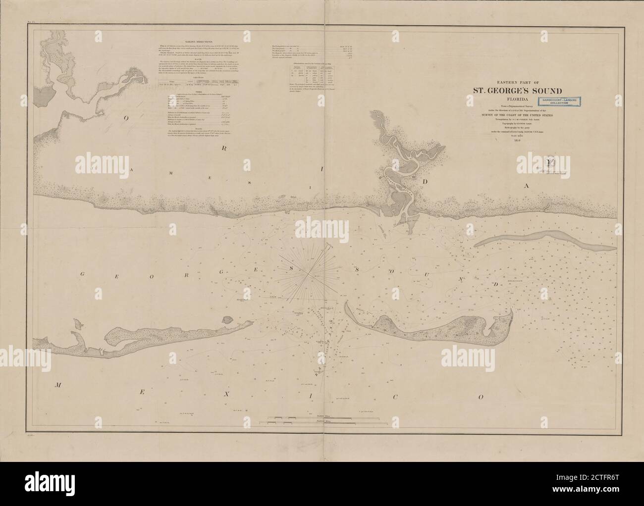 Eastern Part of St. George's Sound, Florida , cartographic, Maps, 1859, Bache, A. D. (Alexander Dallas), 1806-1867, McCorkle, S. C., Wise, George D. (George Douglas), 1831-1898, Palmer, W. R. (William R.), -1862 Stockfoto