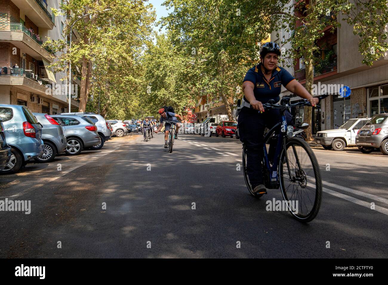 REPARTO TIBER VIGILI URBANI, CORSO E DIPLOMI Stockfoto