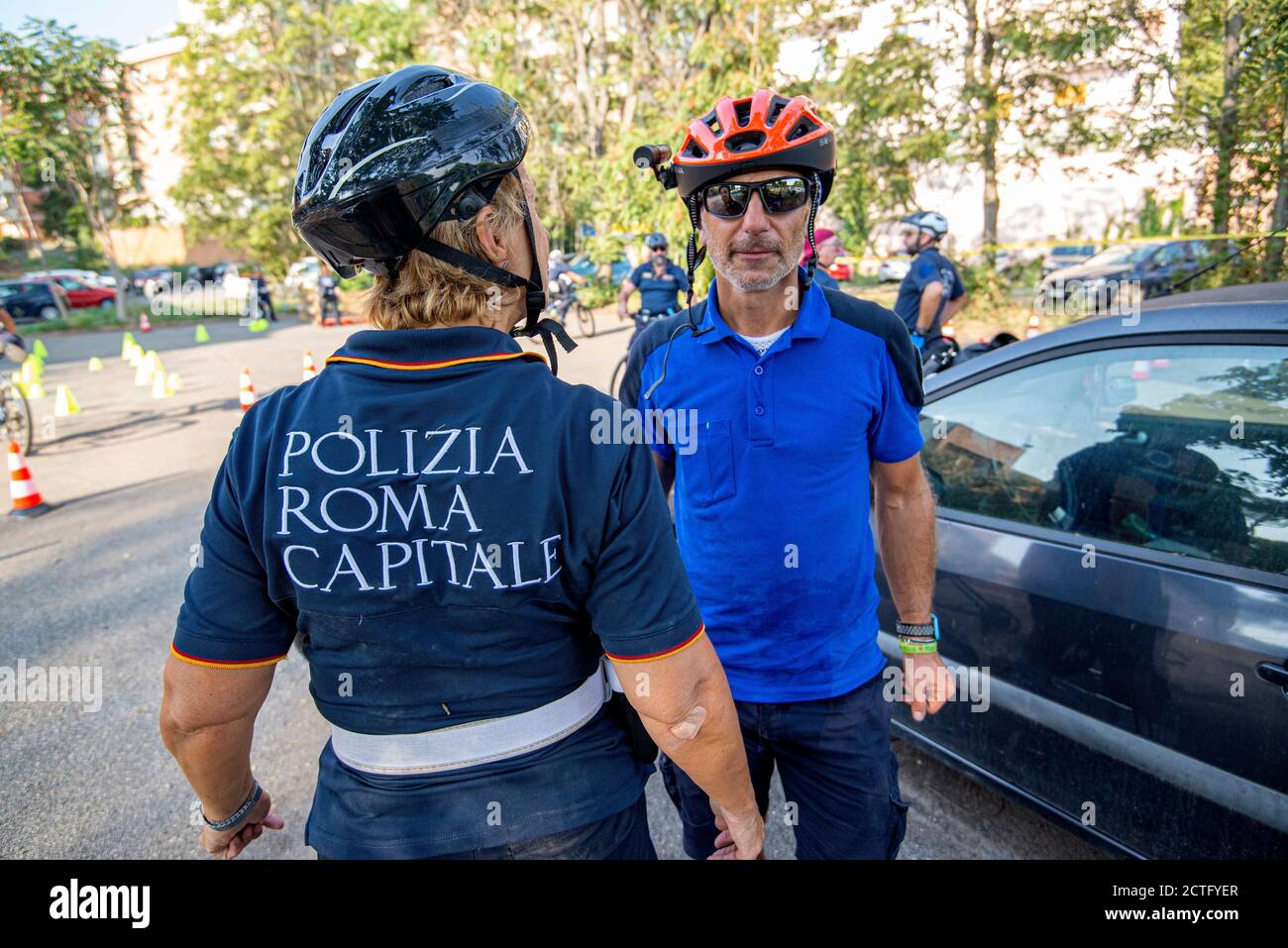 REPARTO TIBER VIGILI URBANI, CORSO E DIPLOMI Stockfoto