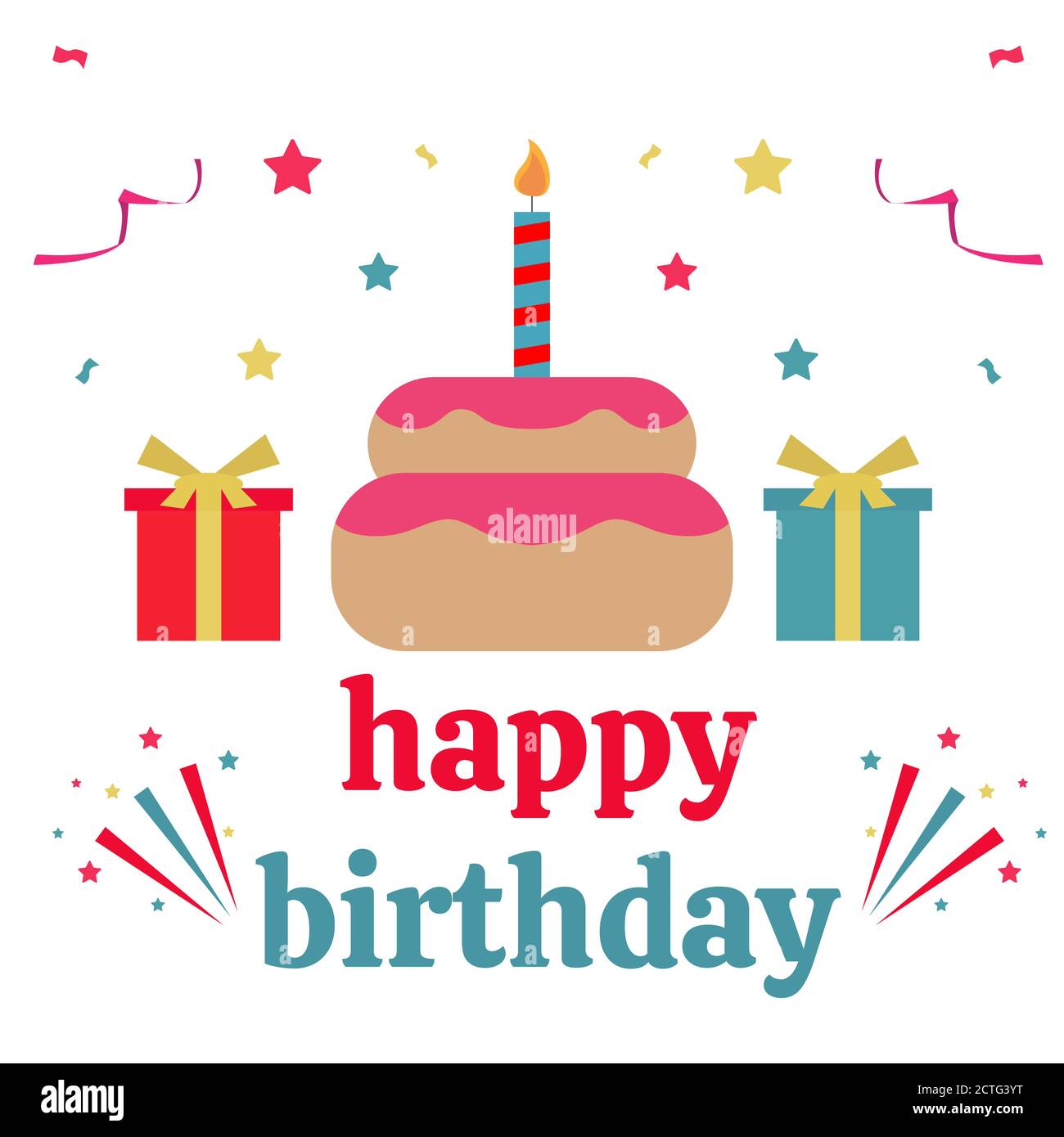 Illustration Vektor Design von Happy Birthday Greetings Stock Vektor