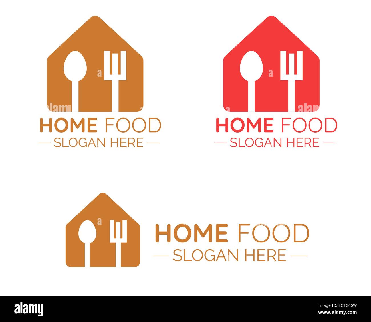 Illustration Vektor Design von Home Food Logo Vorlage für Unternehmen Stock Vektor