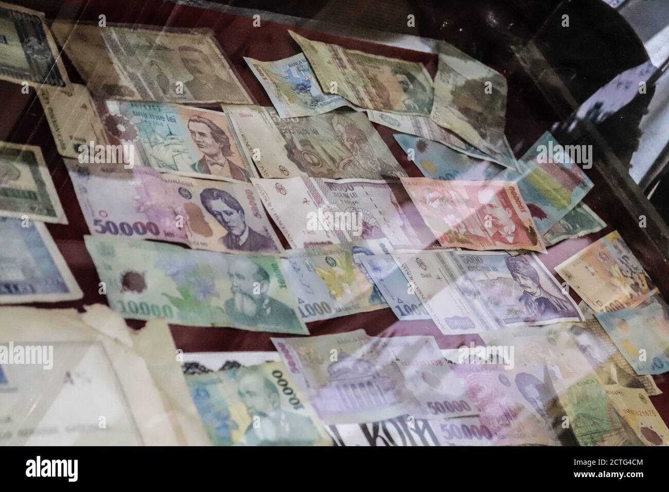 Altes rumänisches Geld Stockfoto