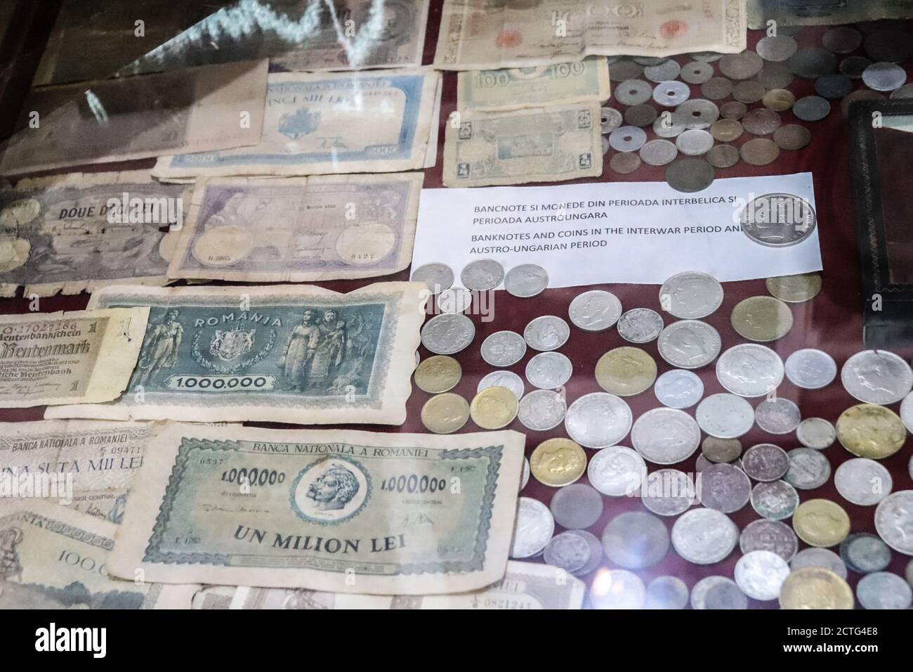 Altes rumänisches Geld Stockfoto