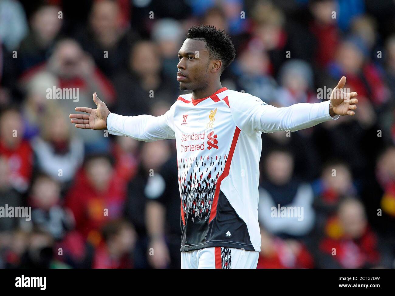 Daniel Sturridge feiert sein Ziel für Liverpool 0-2 AFC Bournemouth gegen Liverpool FA CUP Runde 4 Copyright Picture : Mark Pain Stockfoto