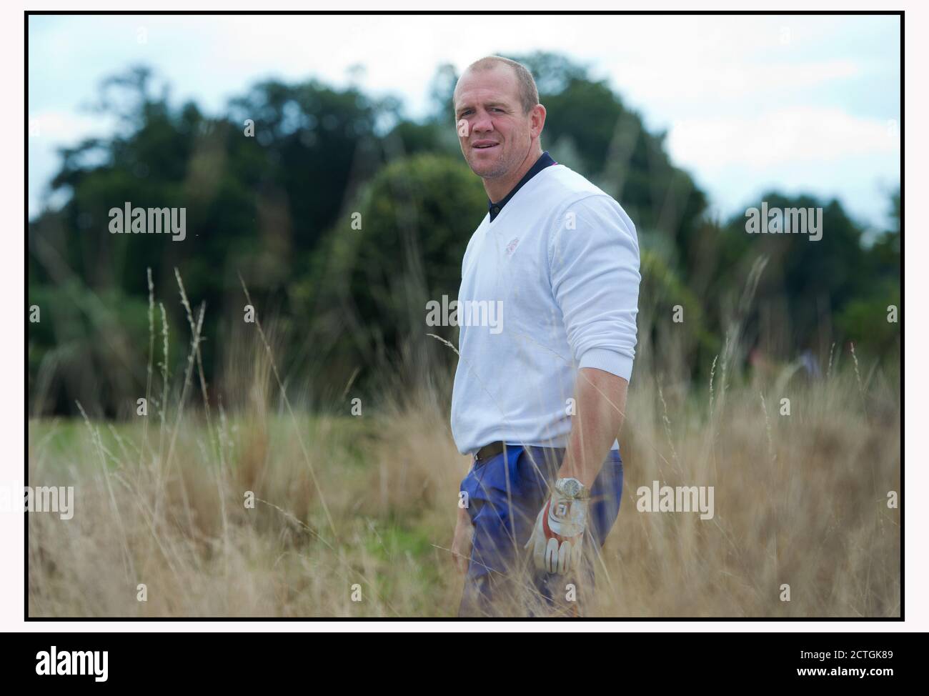 GLOUCESTER SPIELER-TRAINER UND EX ENGLAND RUGBY-SPIELER MIKE TINDALL SPIELEN GOLF IN DER BUCKINGHAMSHIRE. BILDNACHWEIS : © MARK PAIN / ALAMY Stockfoto