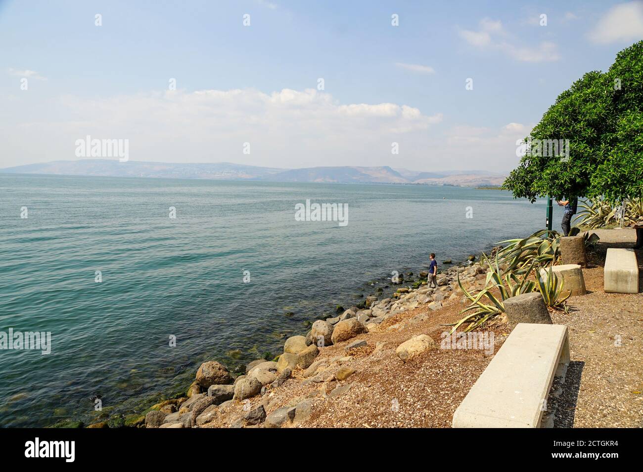 Israel, See von Galiläa, Kapernaum allgemeine Ansicht Stockfoto