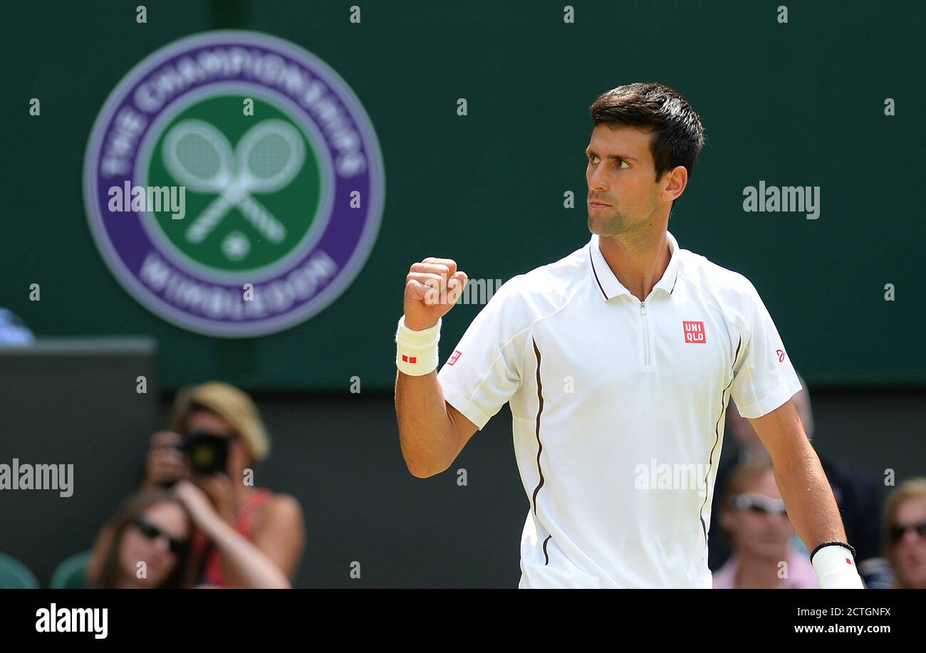 NOVAK DJOKOVIC. NOVAK DJOKOVIC / DEL POTRO. HERREN HALBFINALE. WIMBLEDON CHAMPIONSHIPS. 7/2013 Bildnachweis: Mark Pain / ALAMY Stockfoto