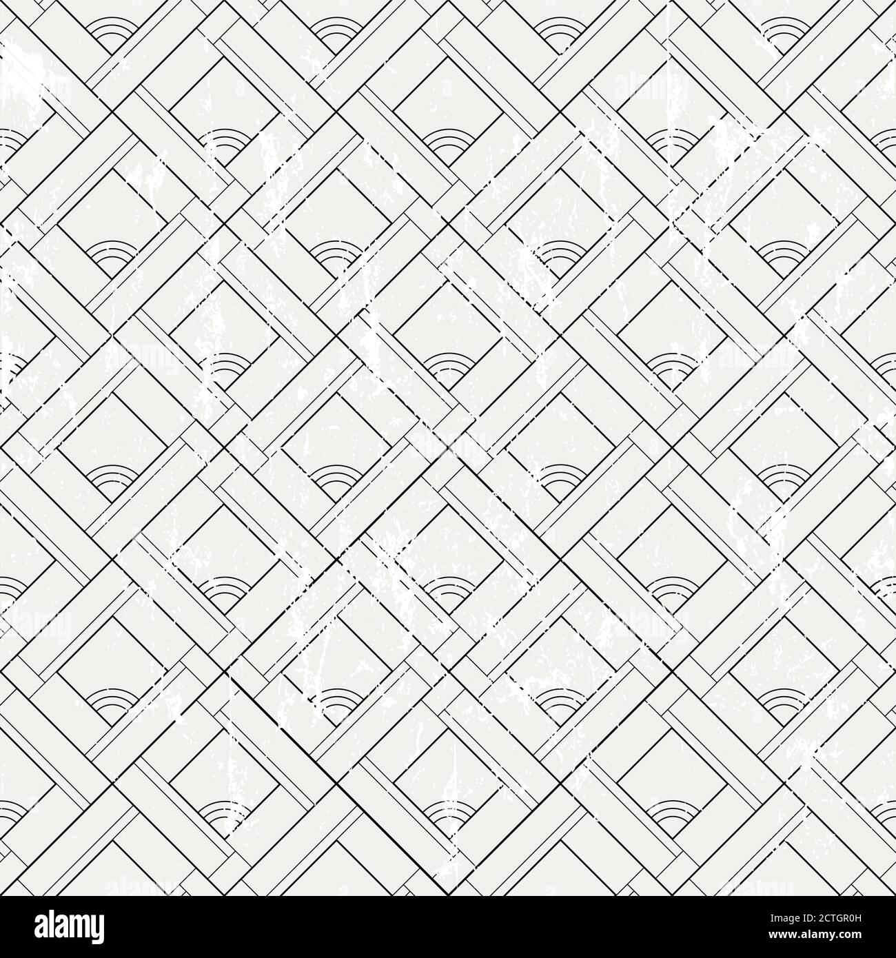 Abstraktes geometrisches Hintergrundmuster, mit Quadraten, Linien, Striche und Spritzern Stock Vektor