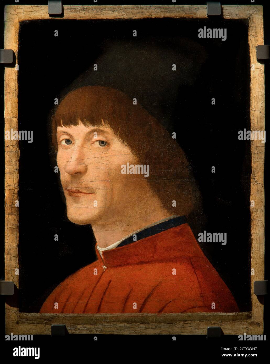 Antonello da Messina (Messina 1430 - Messina 1479). Ritratto d’uomo. 1468 - 1470. Fettige Tempera auf Walnussbrett cm 27x20 . Stockfoto