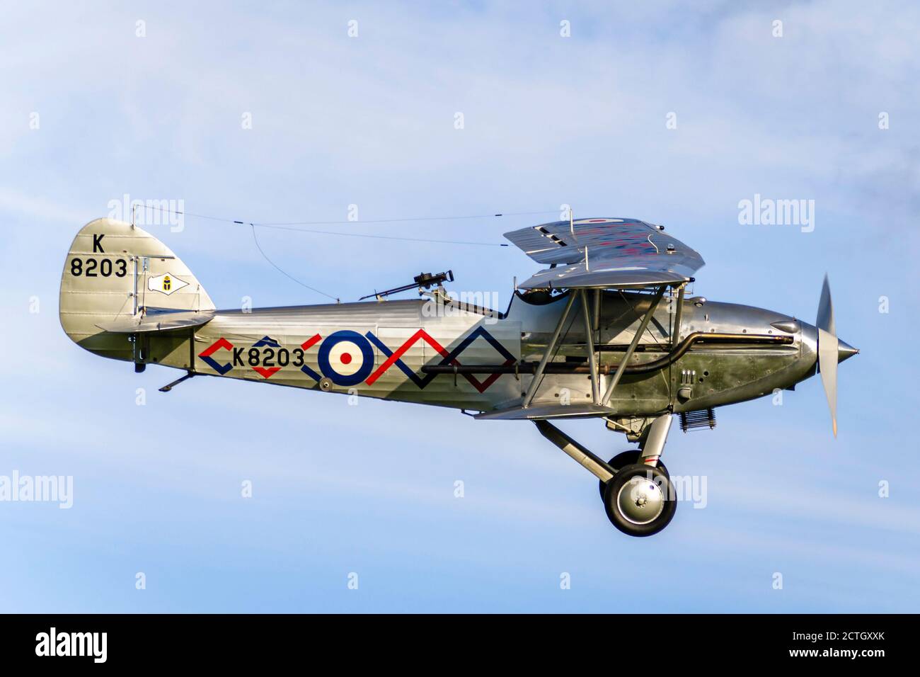 Der 1937 Hawker Demon war eine Kampfvariante des Hawker Hart leichten Bombers. Stockfoto