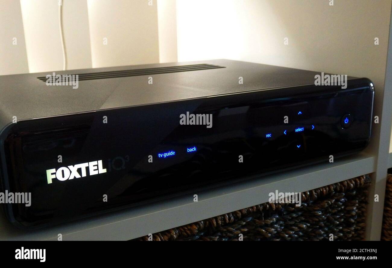 Eine Foxtel iQ3 TV-Set-Top-Box, Australien Stockfoto