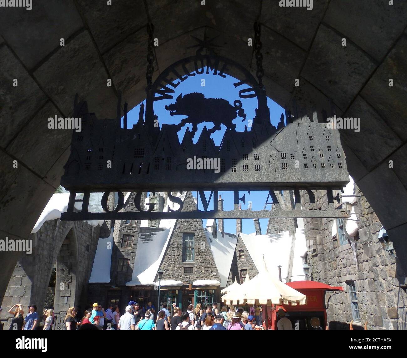 Hogsmeade, The Wizarding World of Harry Potter, Universal Studios Hollywood, Universal City, California, USA Stockfoto