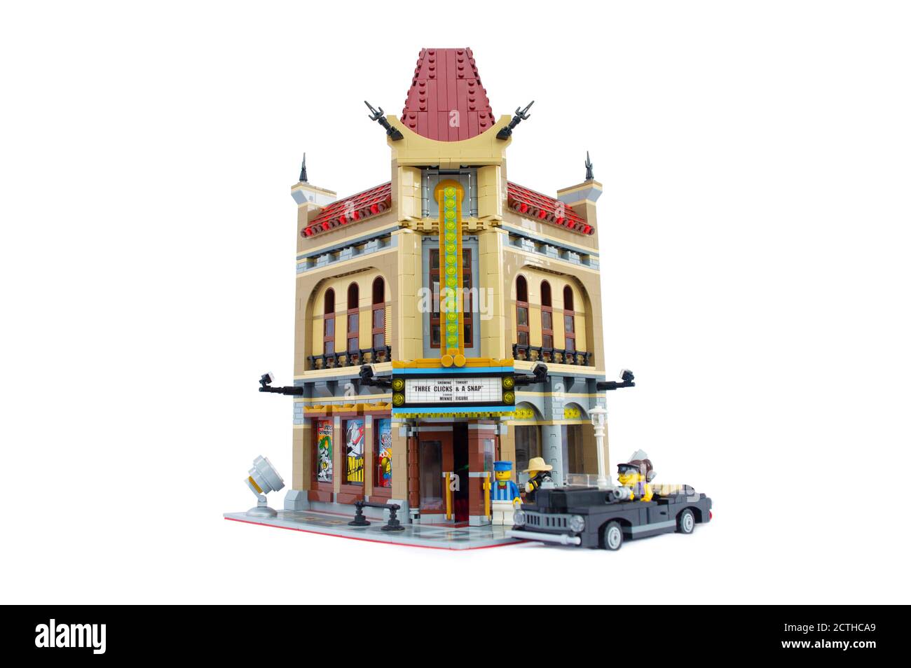 LEGO Creator Expert Palace Cinema 10232 – Vorderansicht (Vollansicht) -Retired Set Stockfoto