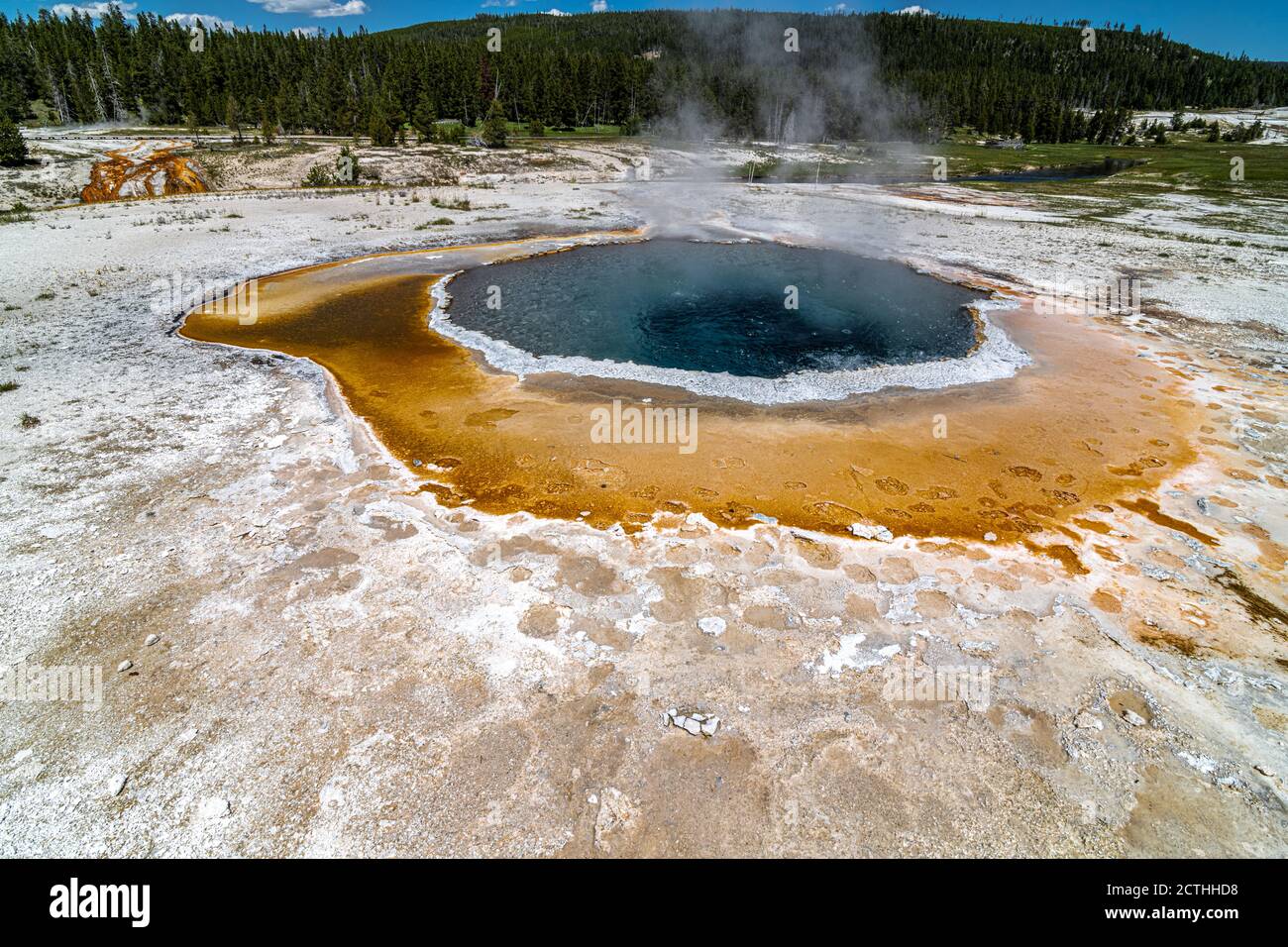 Crested Pool, Upper Geyser Basin Area, Yellowstone National Park Stockfoto