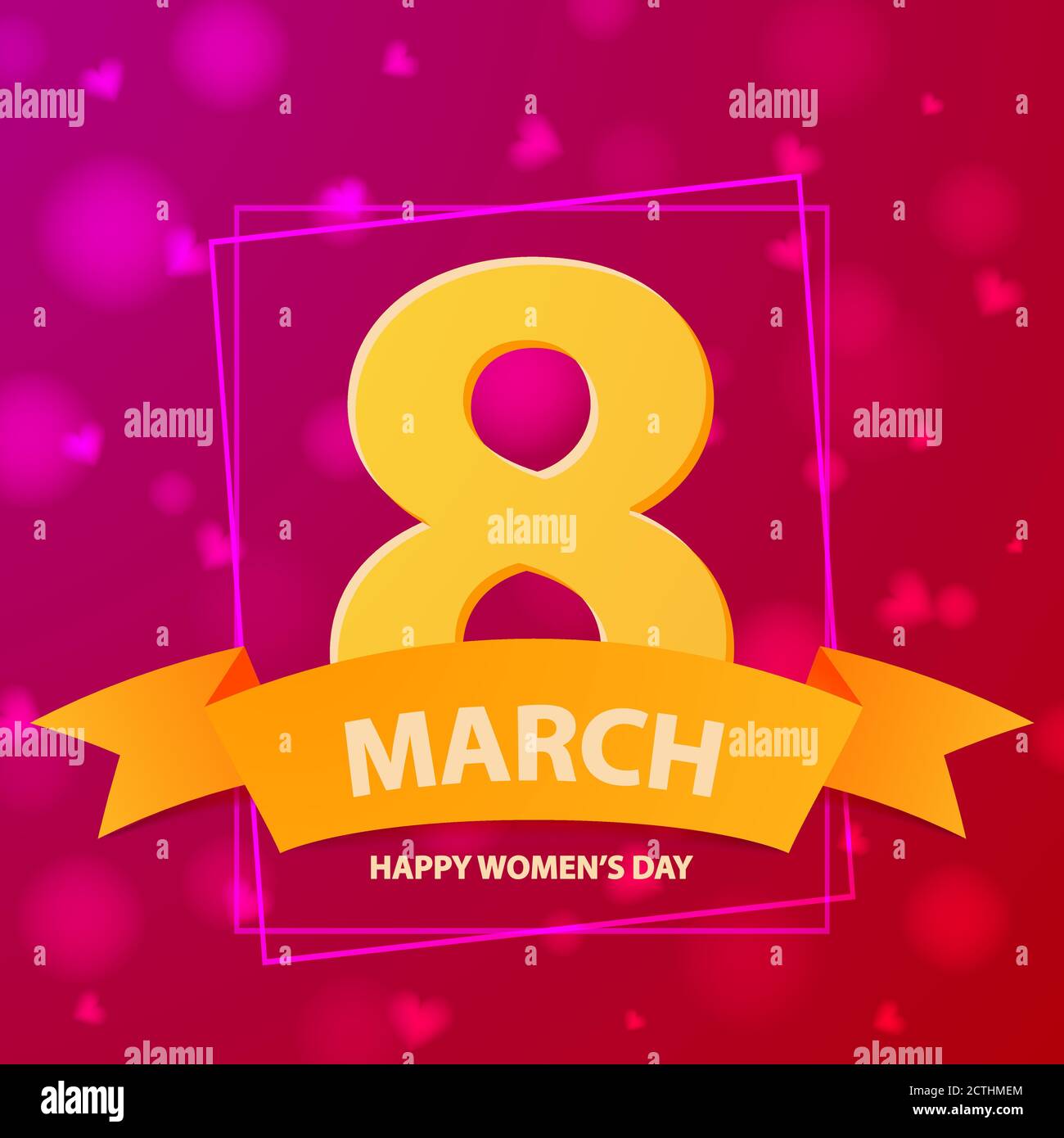 Internationaler Frauentag Poster.Flyer für den 8. März.Einladungen mit der Nummer 8. Stock Vektor