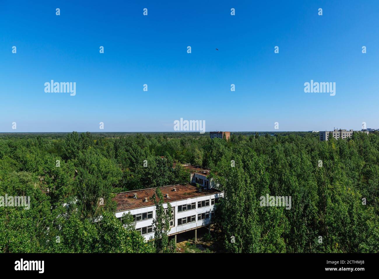 Verlassene Gebäude der Geisterstadt Pripyat Chornobyl Zone, Strahlung, nukleare Katastrofe Stockfoto
