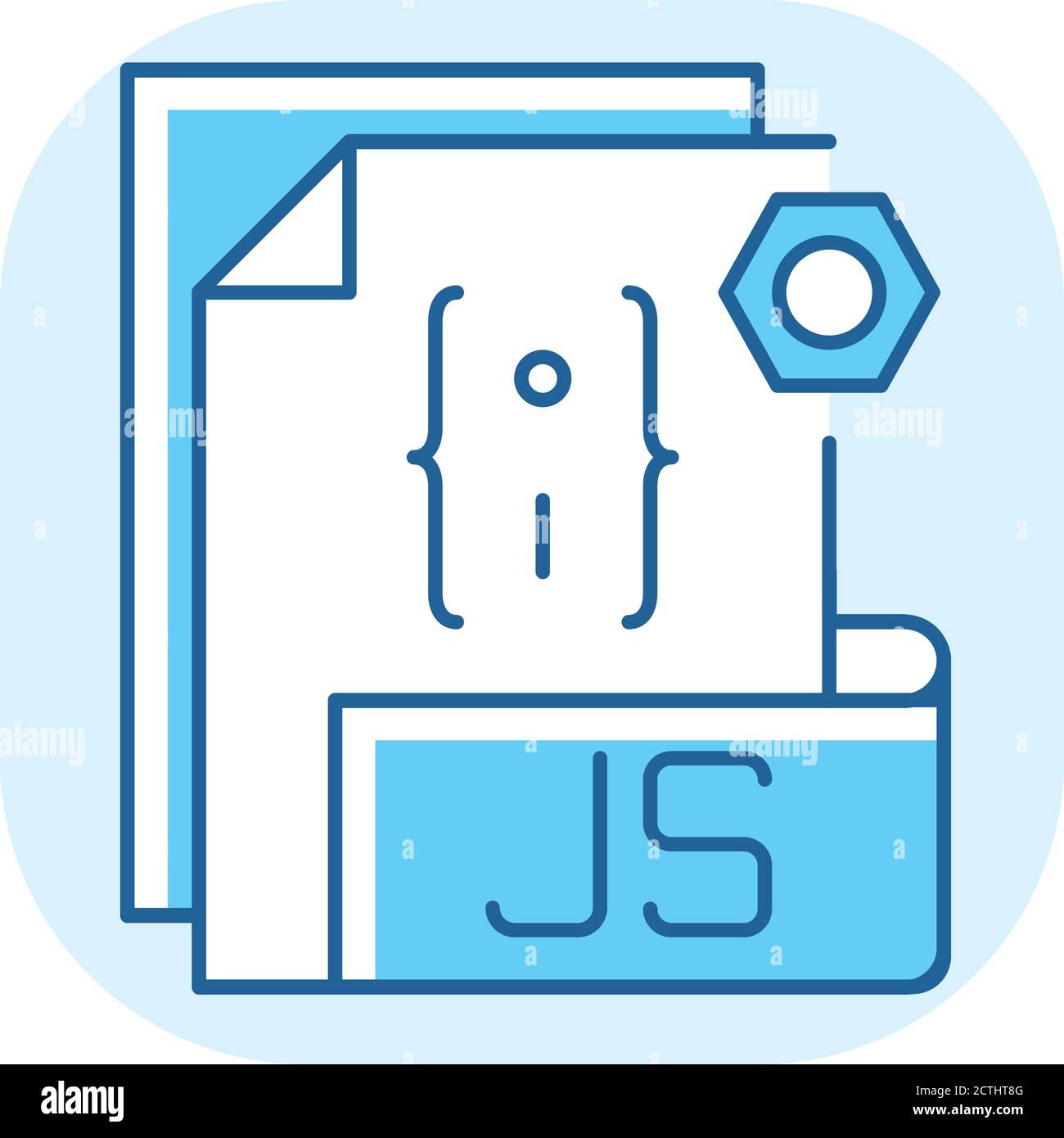 JS-Datei blaues RGB-Farbsymbol Stock Vektor