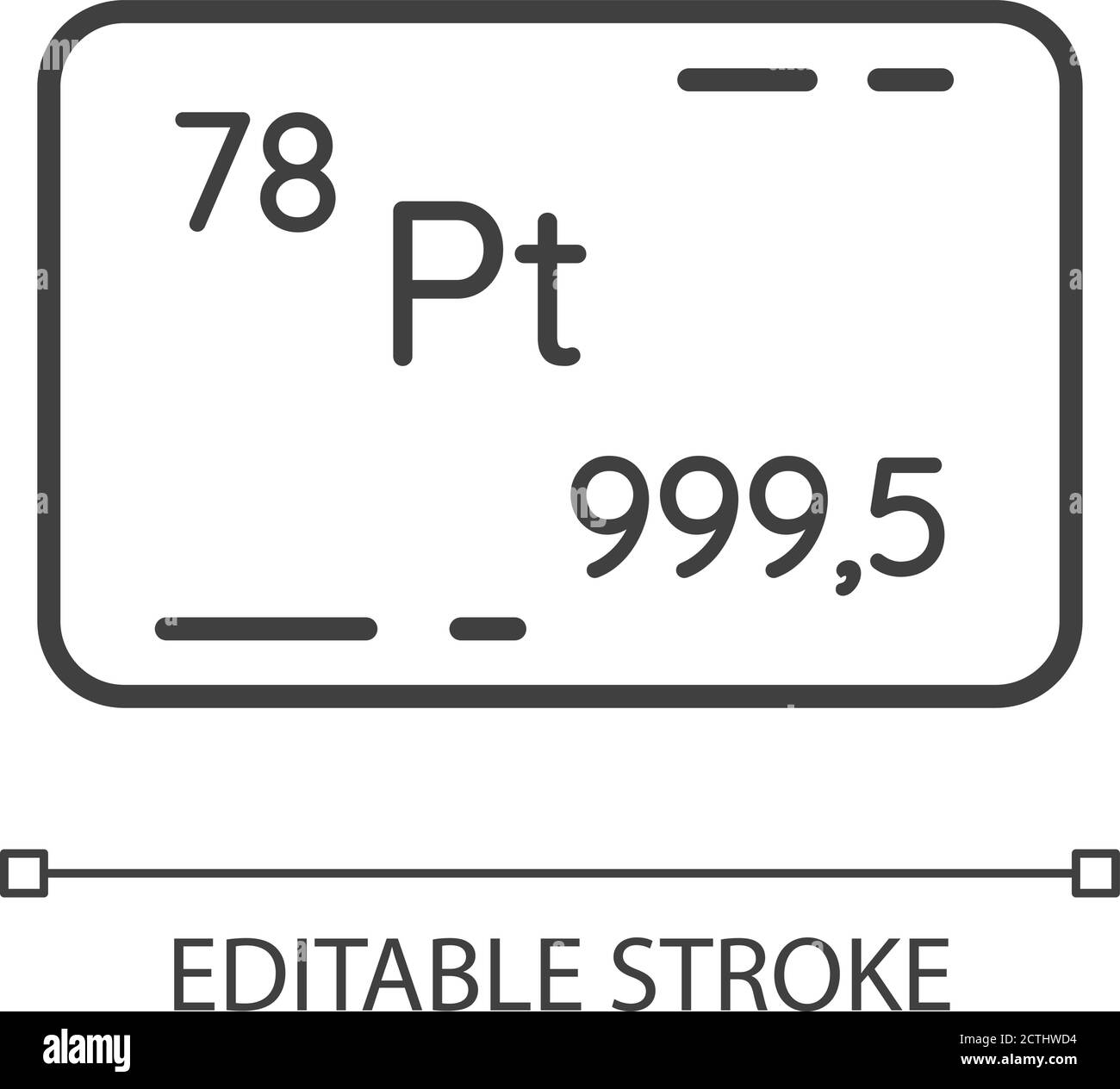 Lineares Platin-Symbol Stock Vektor