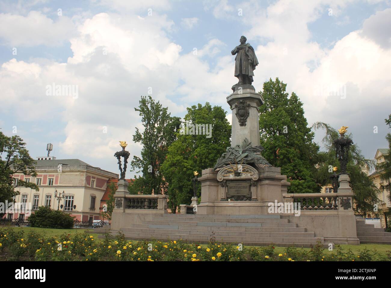 Adam Mickiewicz Denkmal in Warschau, Polen Stockfoto