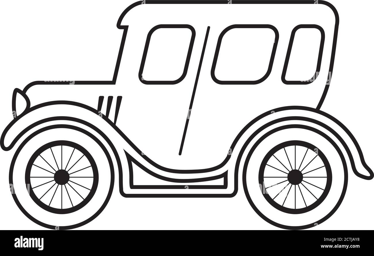 Classic Vintage Style Auto oder Automobil im Vektor Stock Vektor