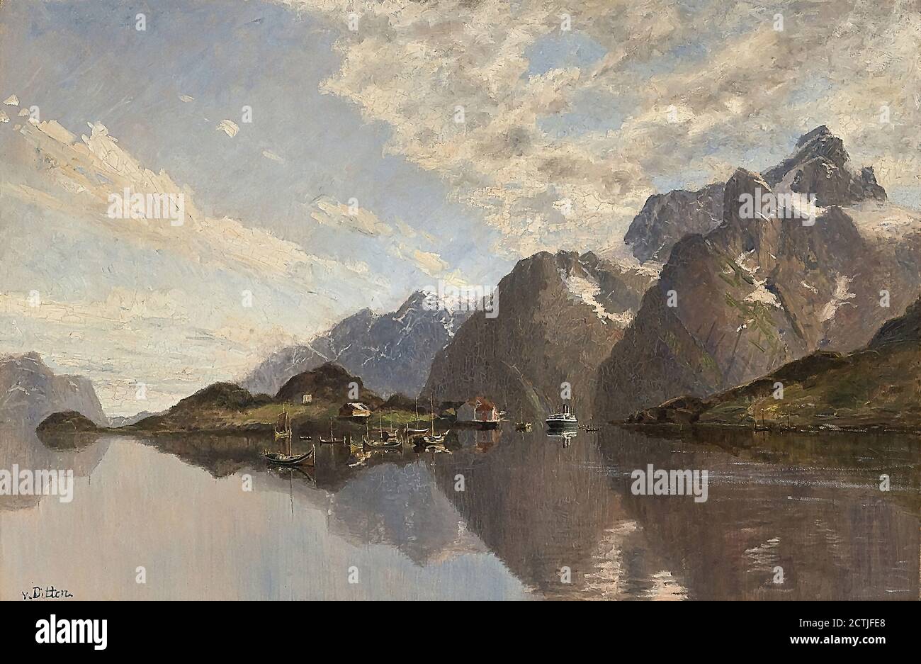 Ditten Johannes Van - Fra Raftsund i Lofoten - Norwegisch Schule - 19. Jahrhundert Stockfoto