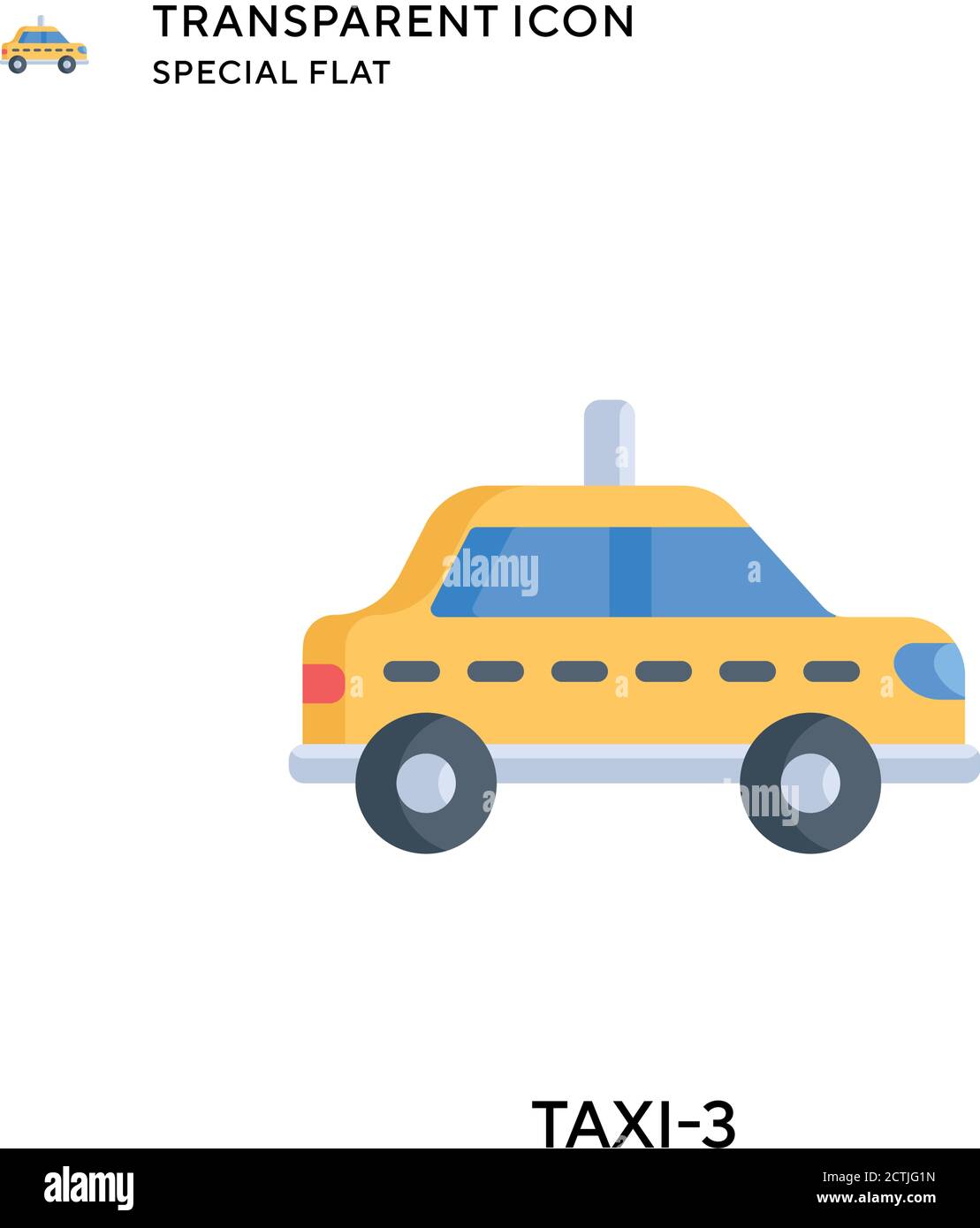 Taxi-3 Vektorsymbol. Flache Illustration. Vektor EPS 10. Stock Vektor