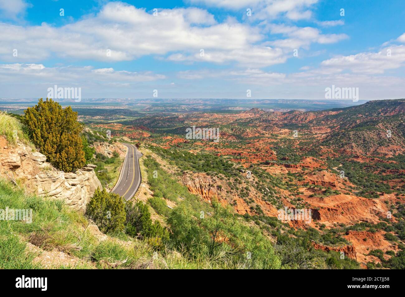 Texas, Panhandle, Texas Plains Trail, Rt. 207 zwischen Claude und Silverton Stockfoto