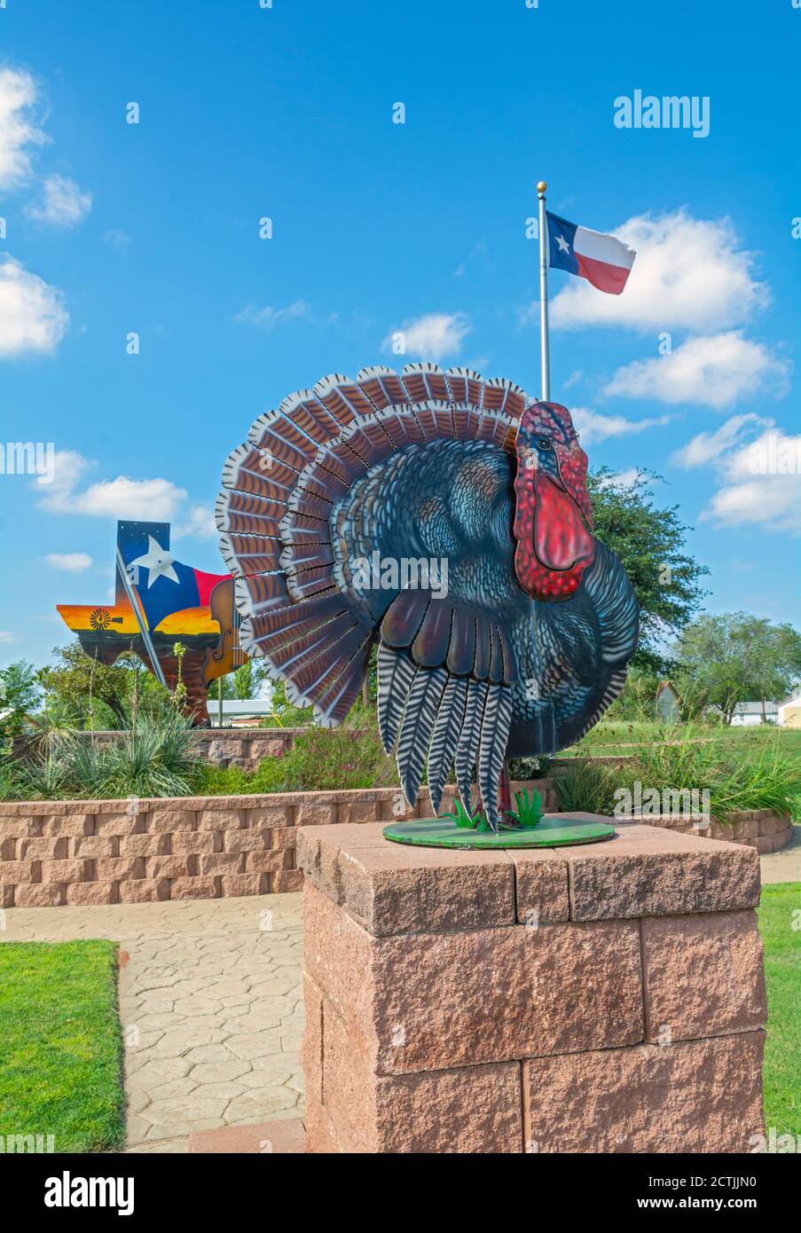 Texas, Hall County, Türkei, Welcome Plaza Stockfoto