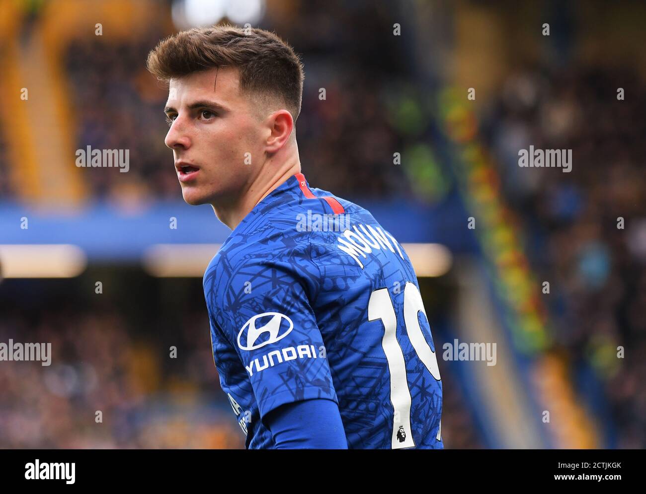 LONDON, ENGLAND - 22. FEBRUAR 2020: Mason Tony Mount of Chelsea während des Premier League Spiels 2019/20 zwischen dem FC Chelsea und dem FC Tottenham Hotspur in Stamford Bridge. Stockfoto