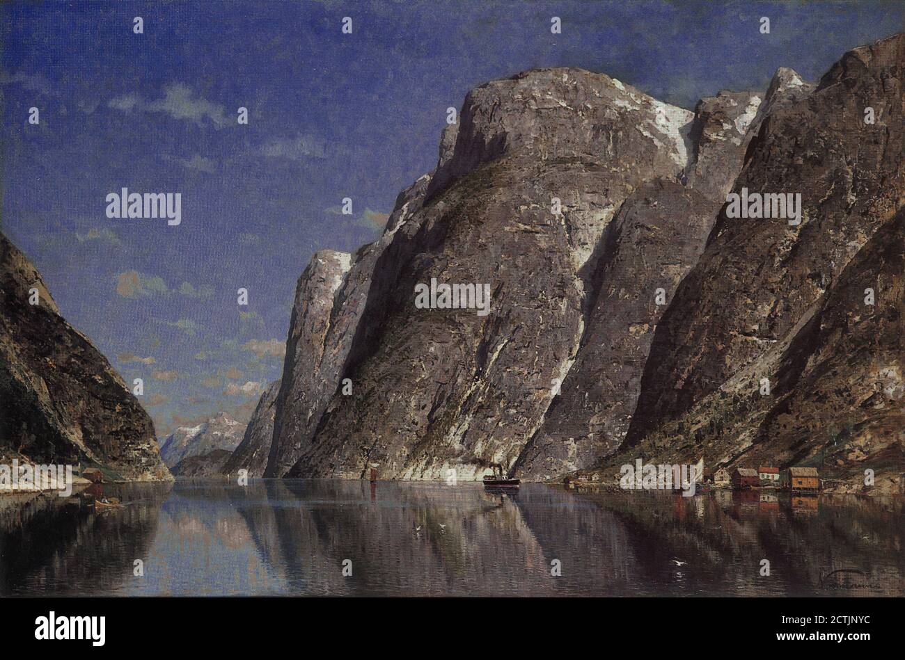 Normann Adelsteen - das Dampfschiff - Norwegische Schule - 19 Jahrhundert Stockfoto