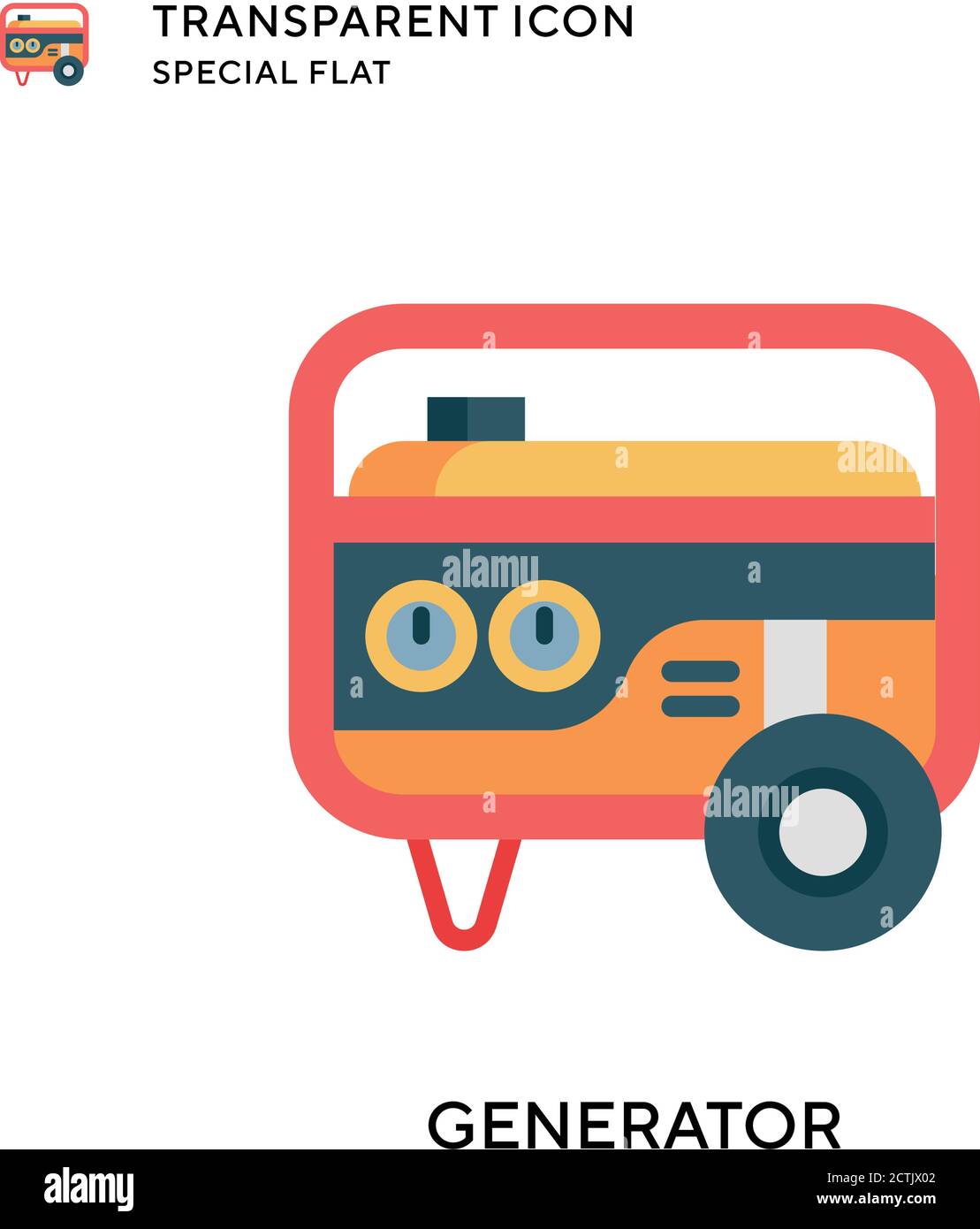 Generatorvektor-Symbol. Flache Illustration. Vektor EPS 10. Stock Vektor