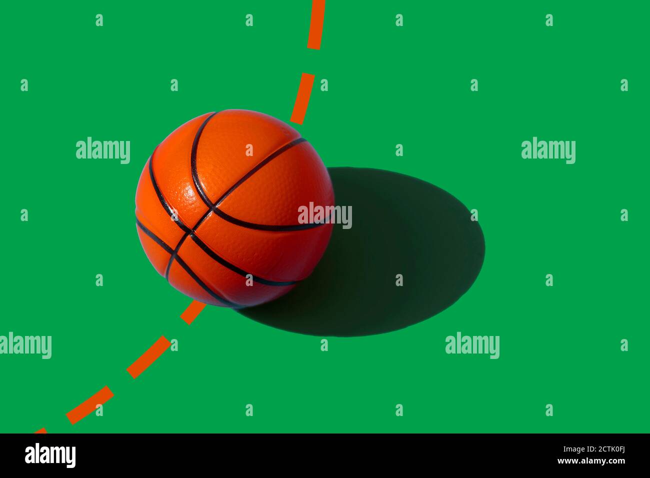 Studio Aufnahme von Basketball Stockfoto