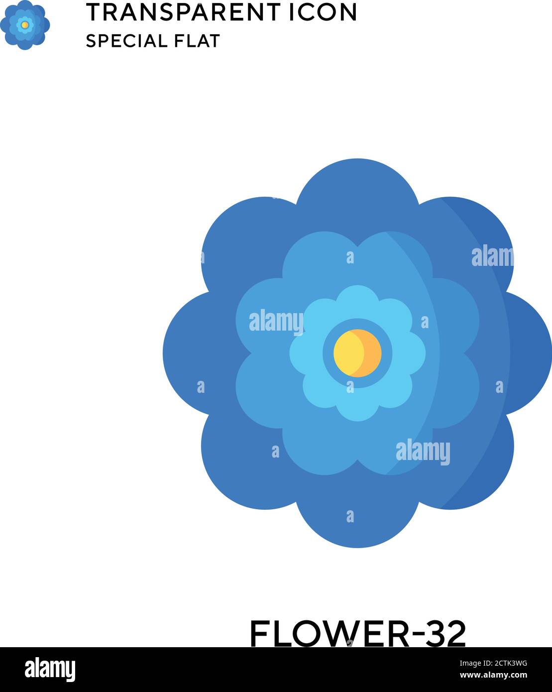 Blume-32 Vektor-Symbol. Flache Illustration. Vektor EPS 10. Stock Vektor