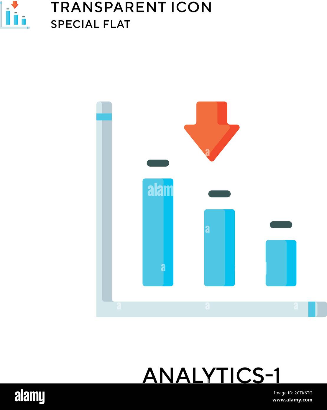 Analytics-1 Vektorsymbol. Flache Illustration. Vektor EPS 10. Stock Vektor