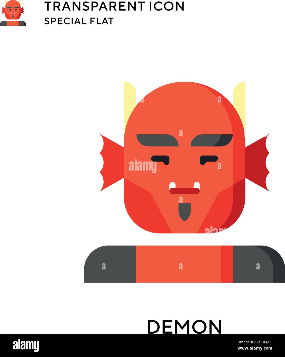 Symbol für Daemon-Vektor. Flache Illustration. Vektor EPS 10. Stock Vektor