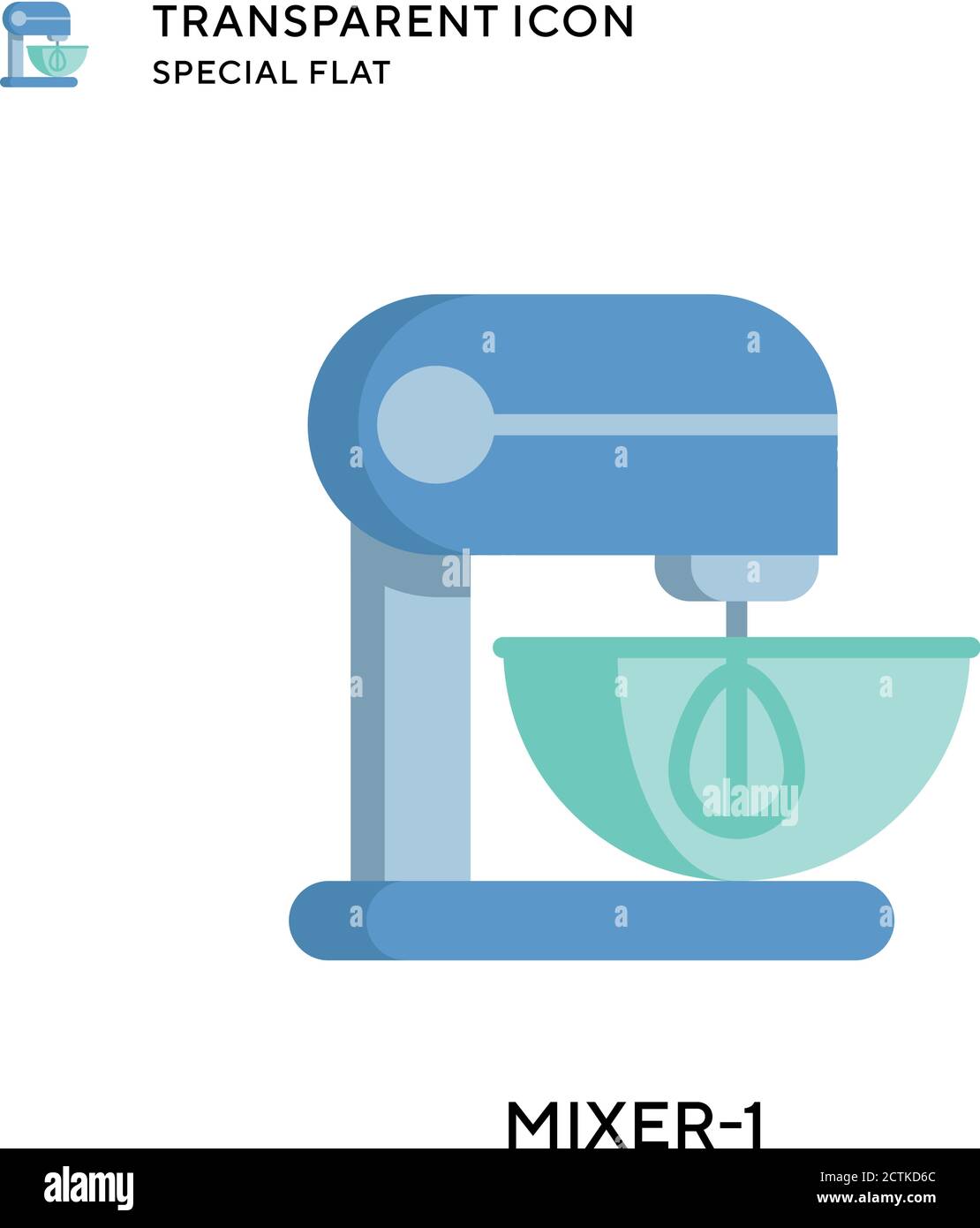 Vektor-Symbol für Mixer-1. Flache Illustration. Vektor EPS 10. Stock Vektor