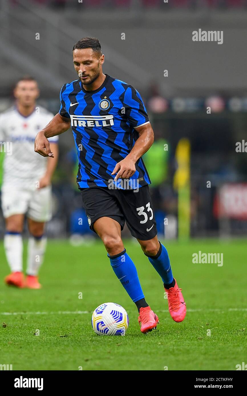 Danilo D Ambrosio (Inter) während der italienischen Serie A' Match zwischen Inter 7-0 Pisa im Giuseppe Meazza Stadium am 19. September 2020 in Mailand, Italien. Foto von Maurizio Borsari/AFLO Stockfoto