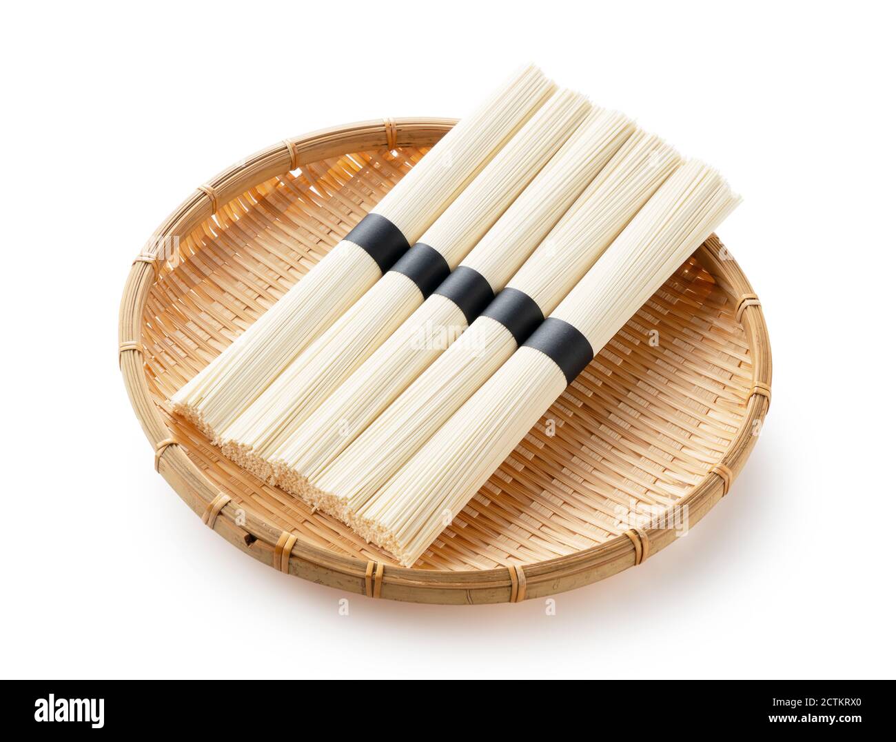 Japanische sehr dünne Nudel aus Weizenmehl Stockfoto