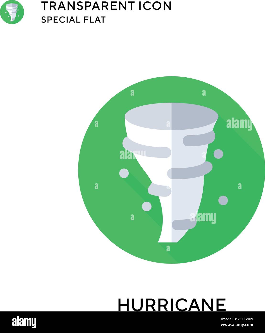 Hurrikan-Vektor-Symbol. Flache Illustration. Vektor EPS 10. Stock Vektor