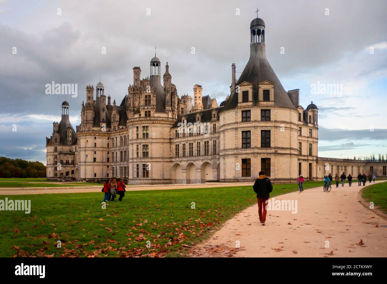 Chambord, Frankreich - 02. November 2013: Schloss Chambord im Département Eure et Loir im Loiretal in Frankreich. Stockfoto