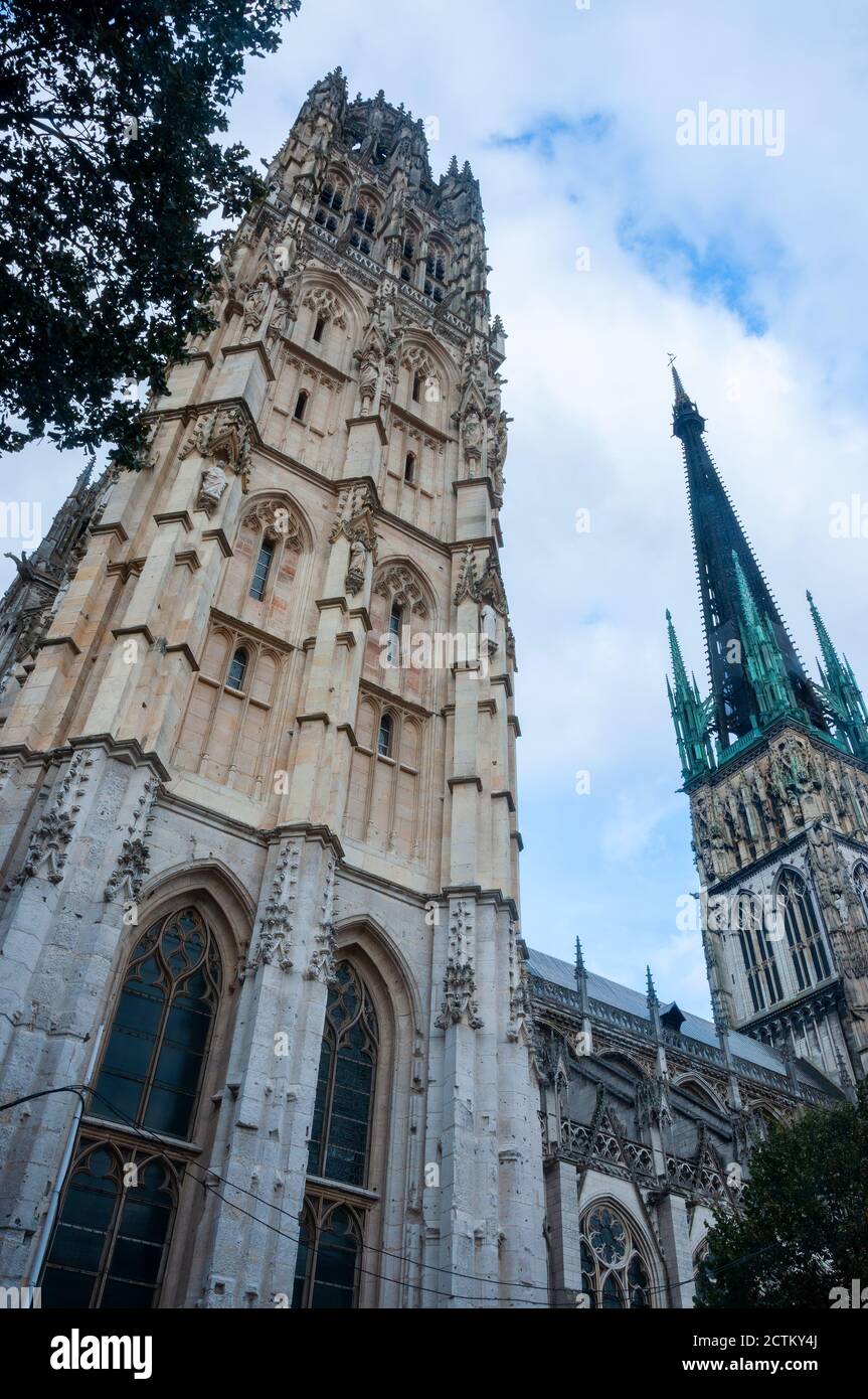 Rouen, Frankreich - 26. Oktober 2014: Kathedrale von Rouen in Rouen, Frankreich. Stockfoto