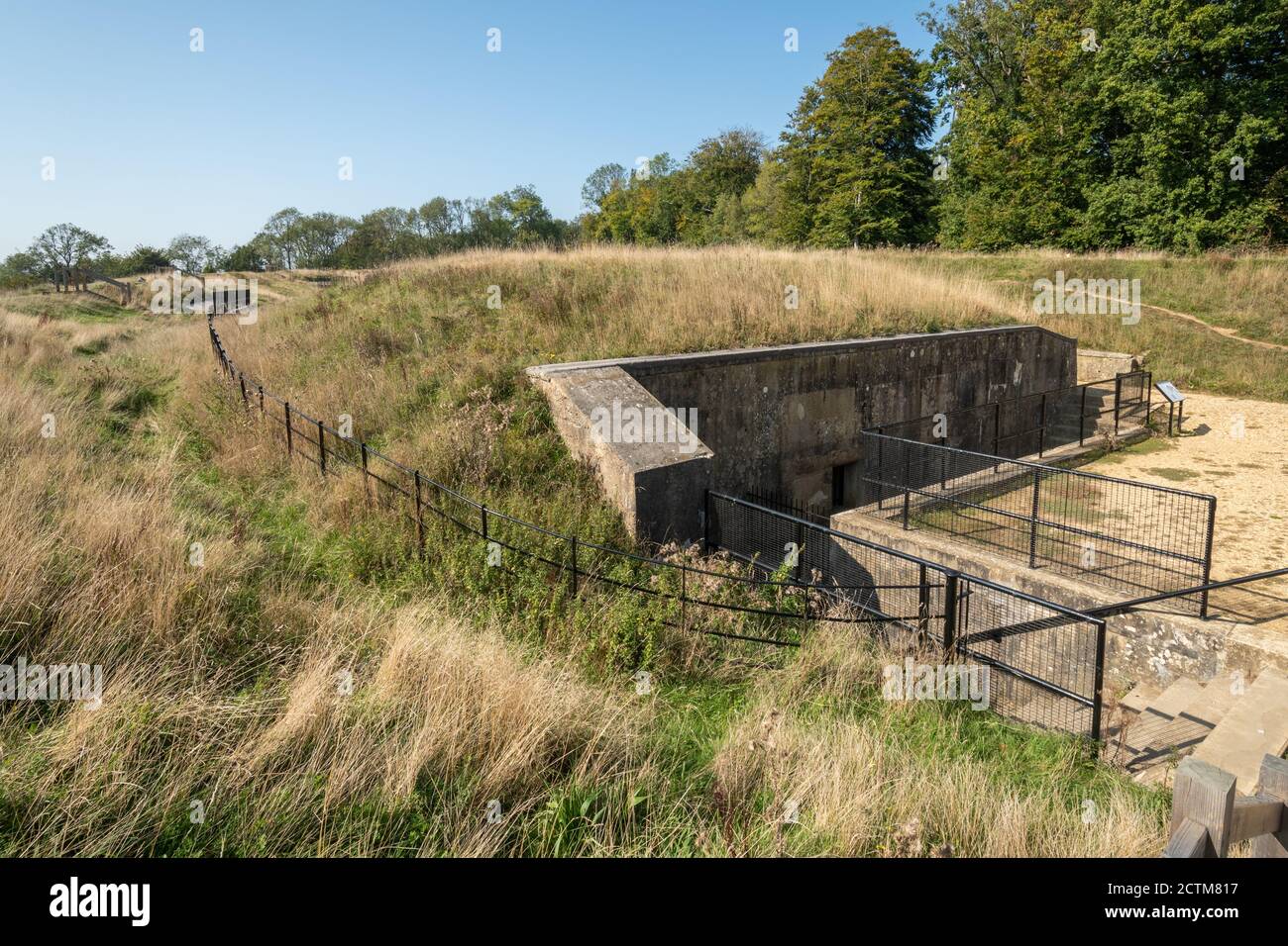 Reigate Fort, ein historisches Wahrzeichen in den North Downs in den Surrey Hills AONB, Großbritannien Stockfoto