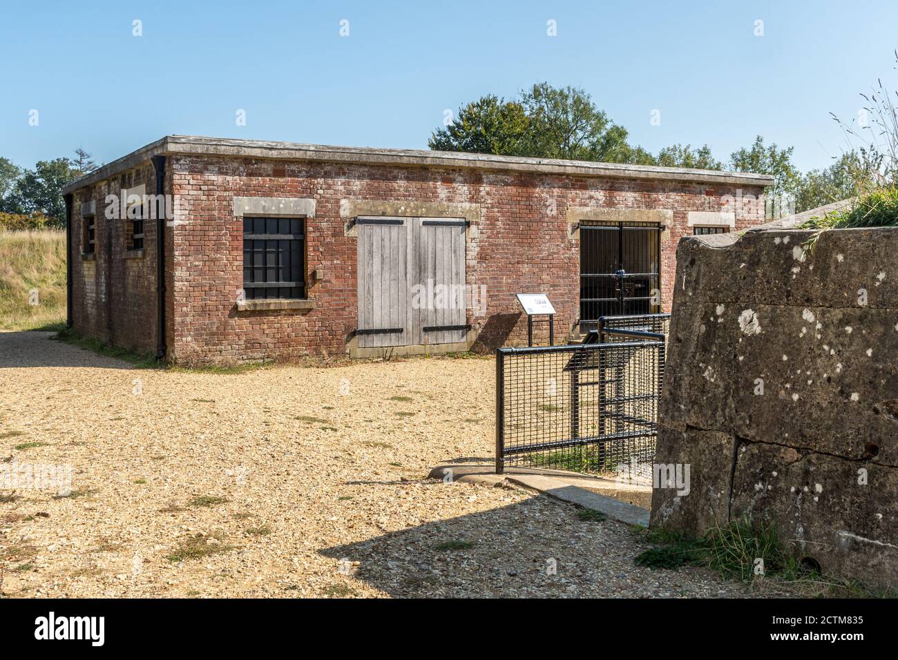 Reigate Fort, ein historisches Wahrzeichen in den North Downs in den Surrey Hills AONB, Großbritannien Stockfoto