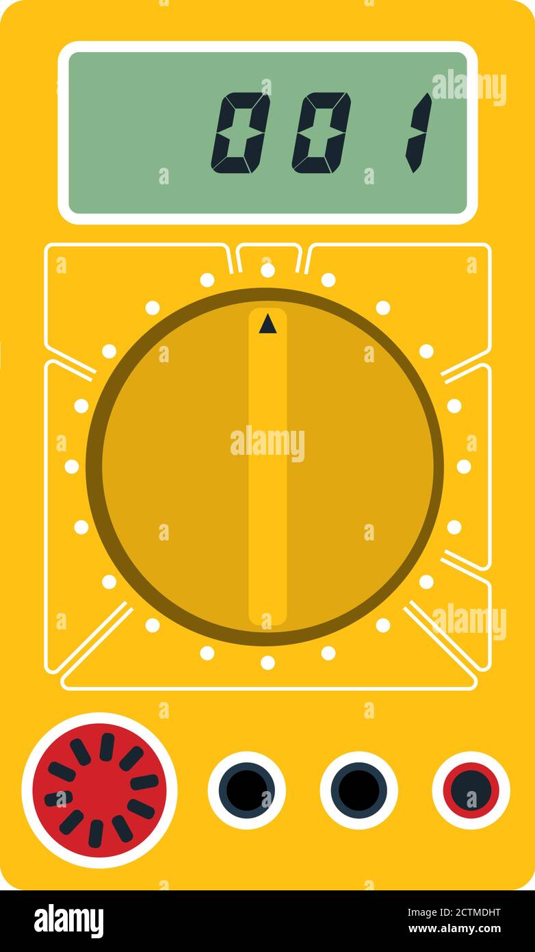 Multimeter-Symbol. Flaches Farbdesign. Vektorgrafik. Stock Vektor