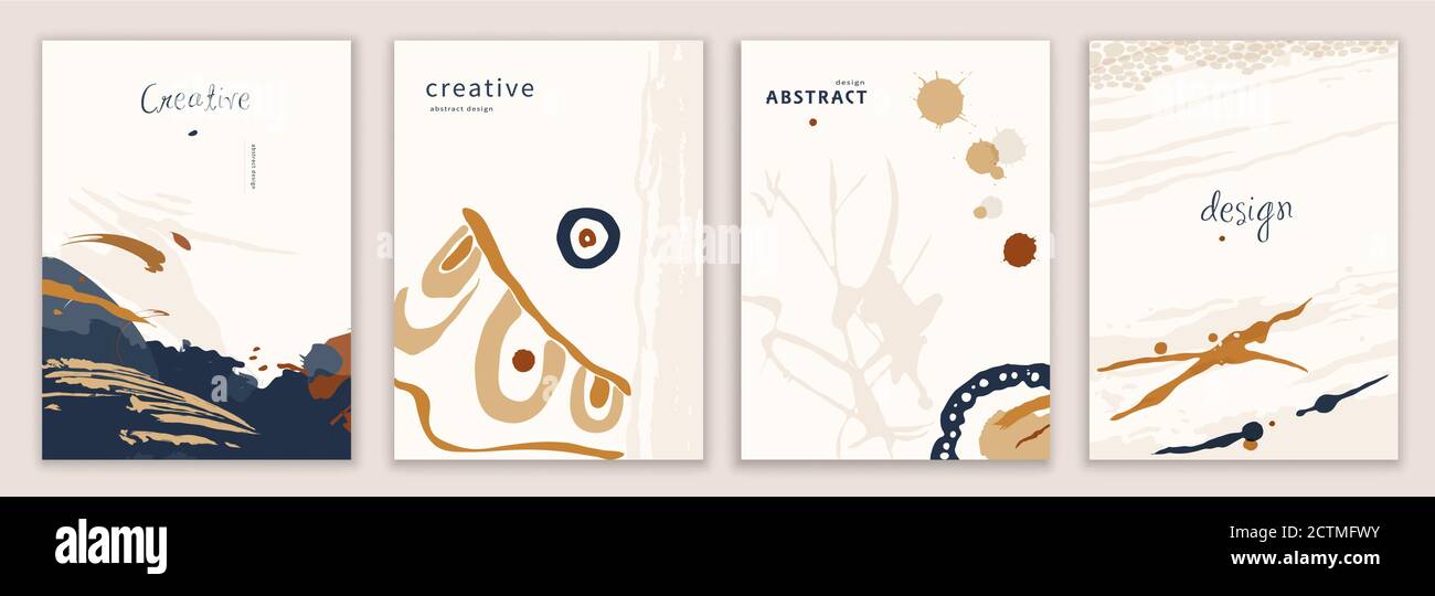 Vektor-Set abstrakte kreative Hintergründe oder Abdeckungen in trendigem Design Editierbare Vorlagen für Social-Media-Geschichten.Erstellen von Hintergründen und Bannern Stock Vektor