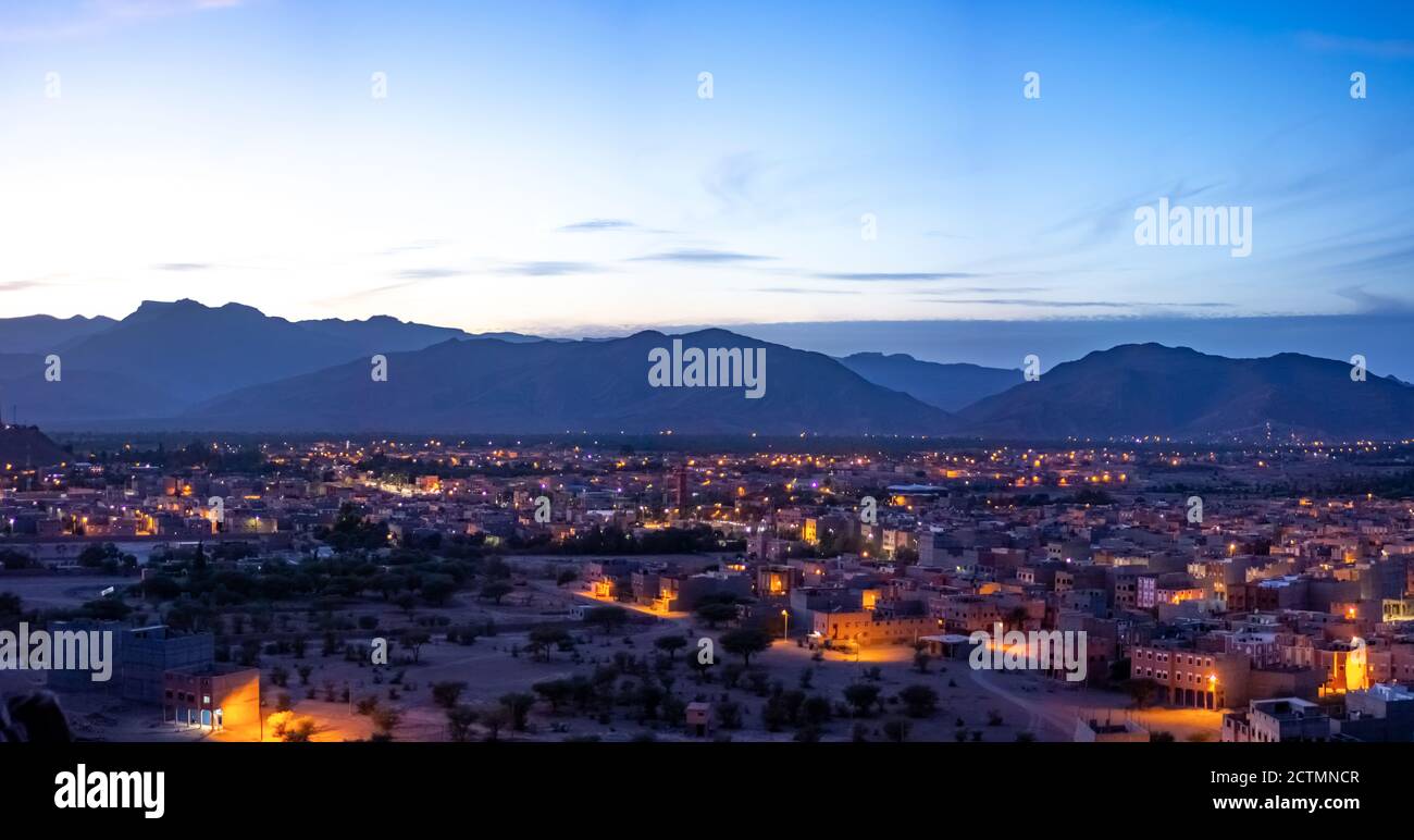 Panoramablick auf Tata, Marokko, die älteste Stadt Marokkos. Stockfoto