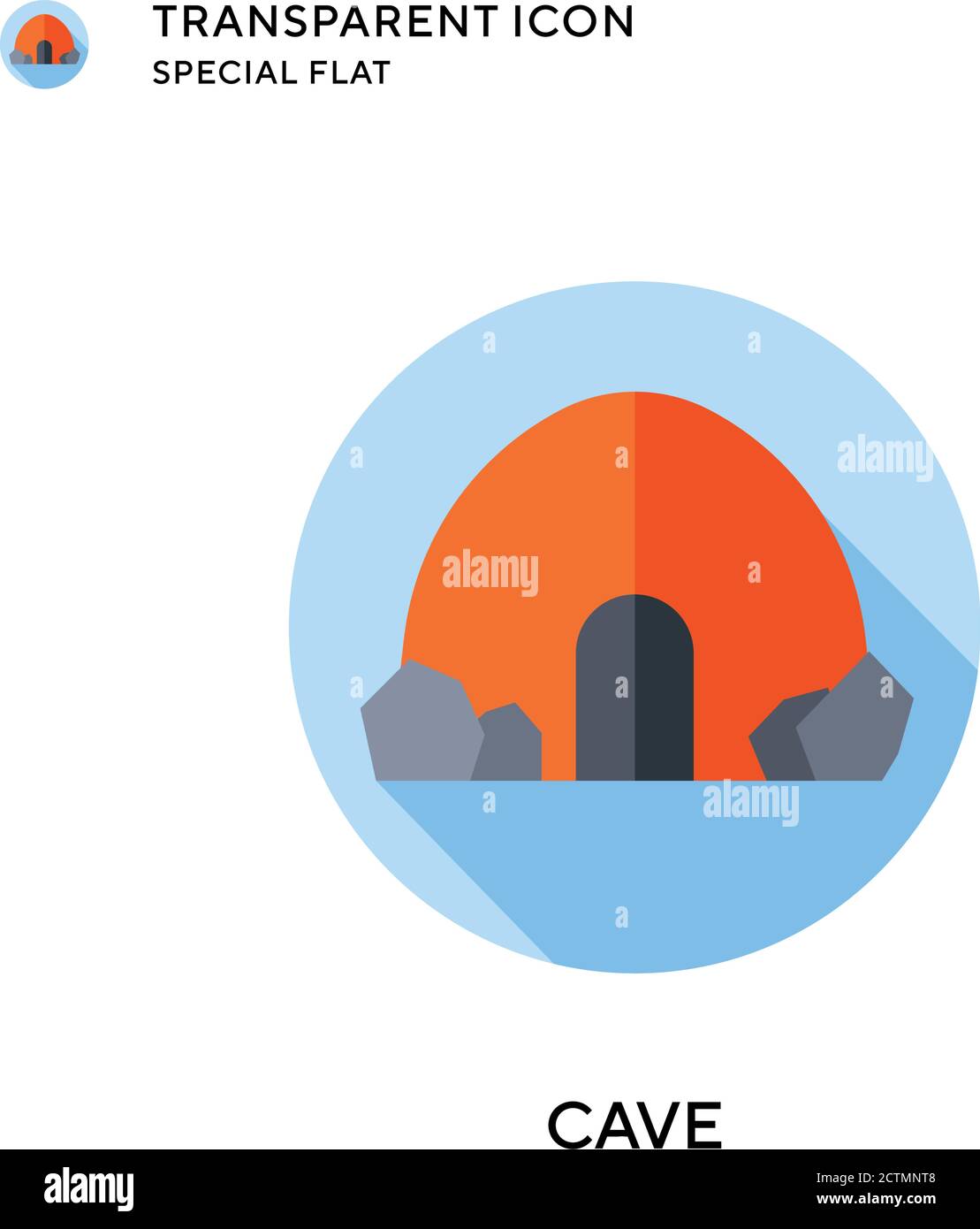 Höhlenvektor-Symbol. Flache Illustration. Vektor EPS 10. Stock Vektor