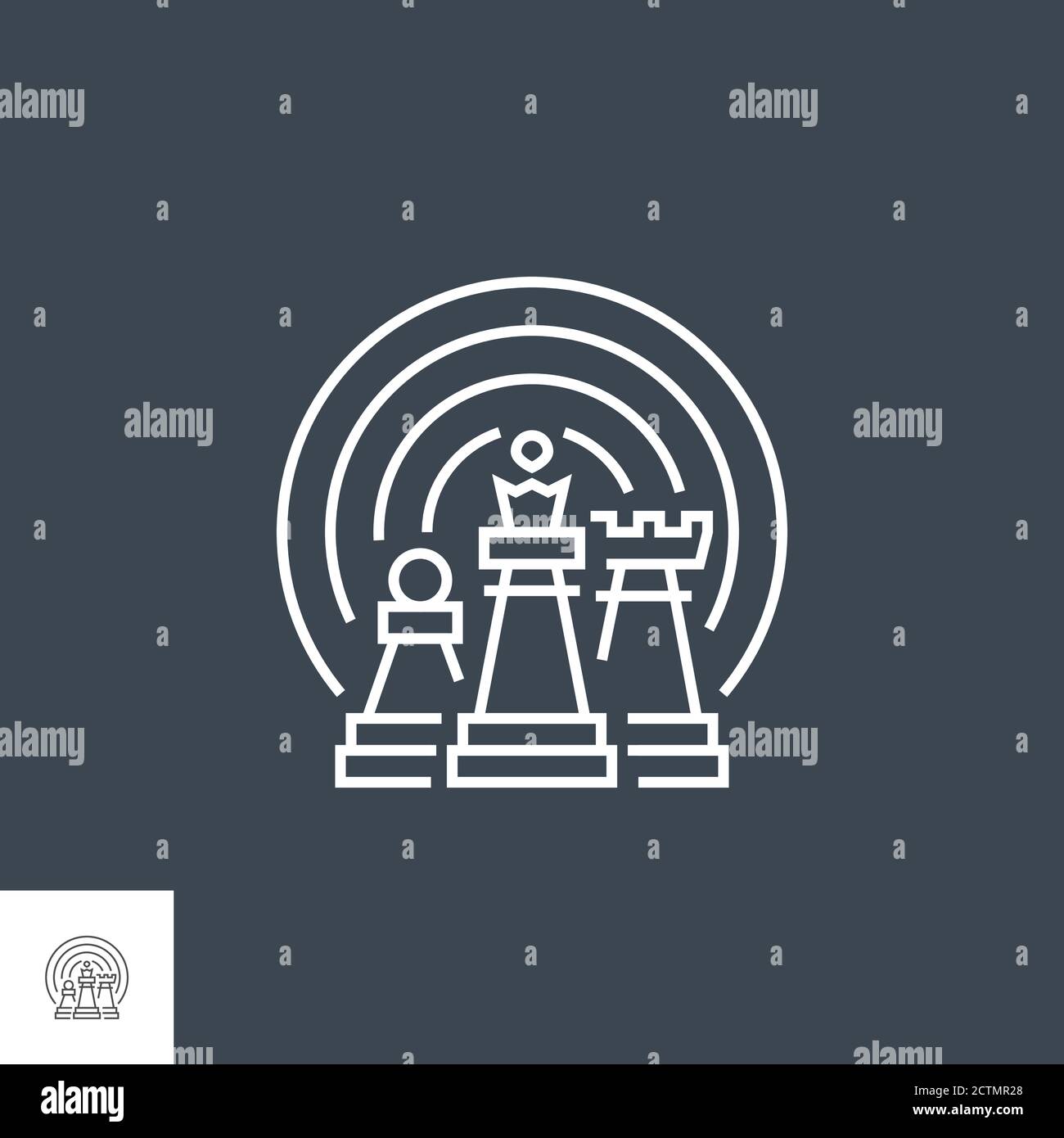 Symbol „Internet Marketing Strategy Line“ Stock Vektor